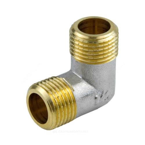 Угольник никель  1/2"(15мм) нар-нар ГОСТ Aquasfera 9003-01