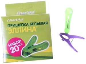Прищепки бельевые пластик 20шт. ЭЛЛИНА С20Н