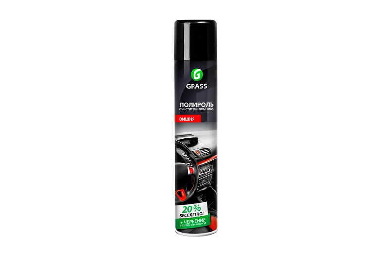 Средство GRASS полироль-очиститель пластика "Dashboard Cleaner" вишня (аэрозоль 750 мл) 120107-2