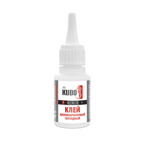 Клей super KUDO SMB-020, 20 мл цианокрилатный секундный