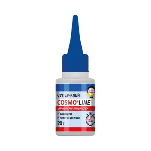 Клей super COSMO LINE CA-500.390, 20 гр цианакрилатный 