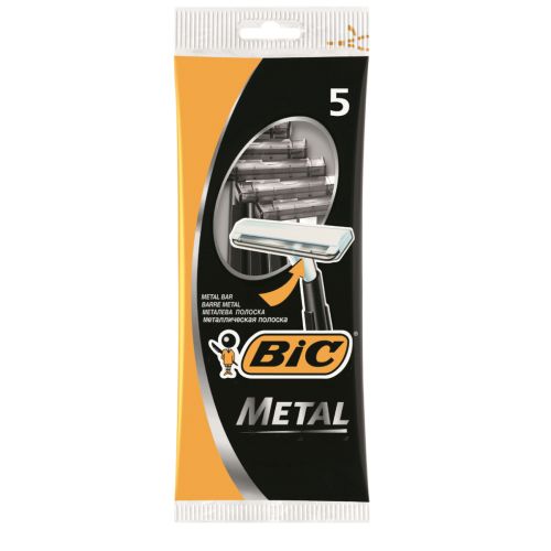 Станок бритвенный BIC metal чёрные (5шт.)