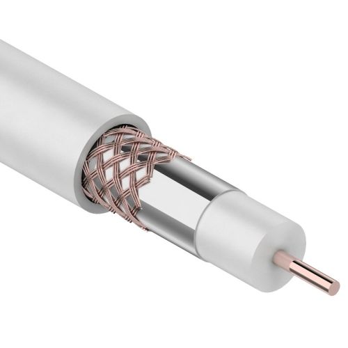 Коаксиальный телевизионный кабель RG-6U+CU, 75 Ом, с медной жилой