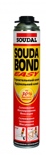 Клей полиуретановый в аэрозоле Soudabond Easy GUN Soudal ( Пена ) под пистолет