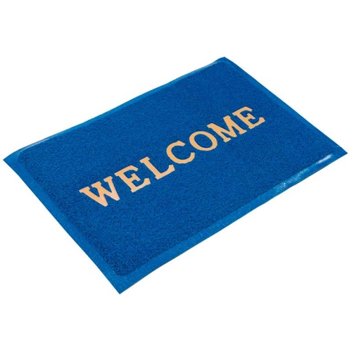 Коврик придверный пористый (WELCOME doormat) 40х60 см синий