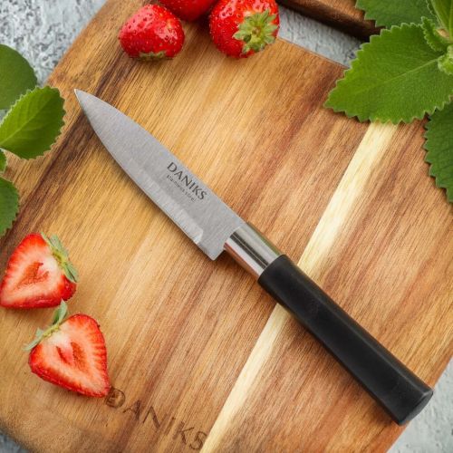 Нож кухонный Daniks, Скара, нержавеющая сталь,  8.5 см, для овощей, YW-A341-PA