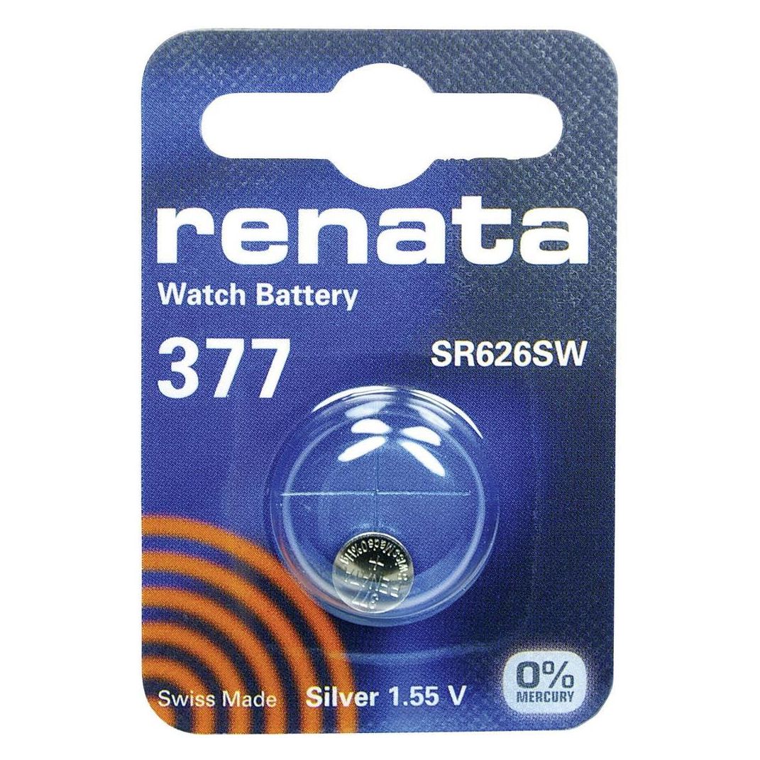Батарейка таблетка 377 AG4 SR626SW 1,55v Renata D- 6.8 H-2,6 