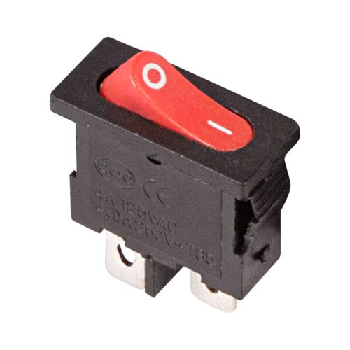 Выключатель клавишный 250V 6А (2с) ON-OFF красный Mini (RWB-103, SC-766, MRS-101-5) 36-2051