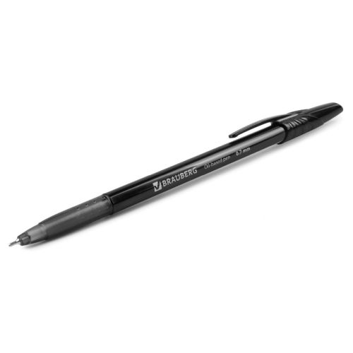 Ручка шариковая чёрная 0,35mm масляная BRAUBERG "Oil Base" 141635