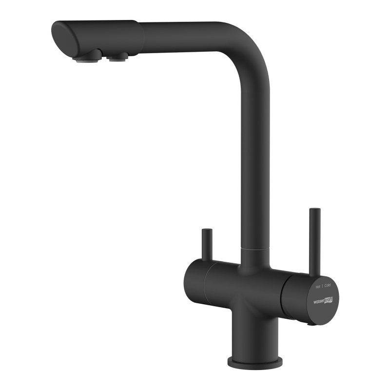 Смеситель для кухни Wasser Kraft А8367, под фильтр Черный Soft-touch