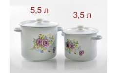 Кастрюля эмаль  3,5л Луговой мак