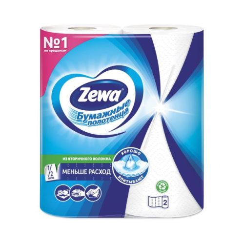 Полотенца бумажные "Zewa" 2 слоя, 2 рулона