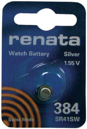Батарейка таблетка 384 SR41W,1.5v Renata  D- 7,9 H-3,6