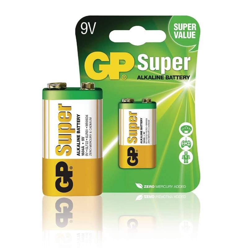 Батарейка крона 6LR61 9V GP Super зеленая