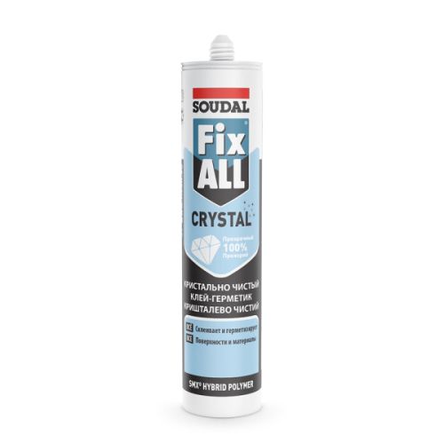 Клей-герметик Soudal Fix All CRYSTAL, (290 мл) картридж прозрачный