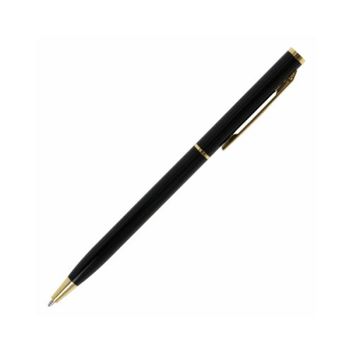 Ручка шариковая подарочная синяя 0,7mm BRAUBERG "Slim Black" 141402