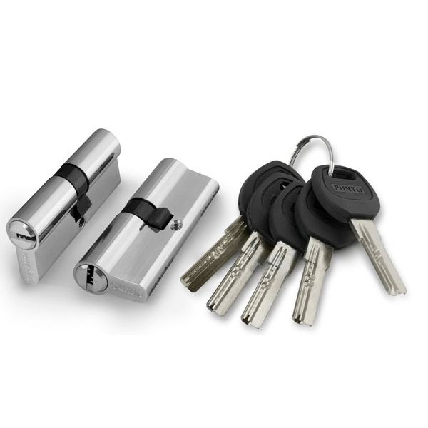 Цилиндровый механизм ключ/ключ 70мм. 5кл. Punto A200/70 никель