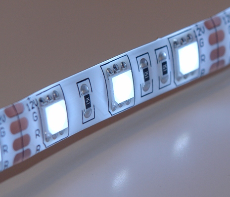 Лента  светодиодная SMD 5050 12V 14,4Вт/1м  (60 LED/1м) холодная белая IP20
