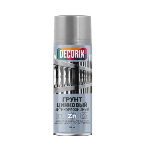 Грунт аэрозольный цинковый антикоррозийный DECORIX 520 мл 0143-01 DX