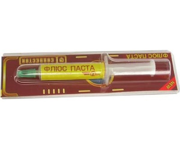 Флюс паста для пайки низкотемпературными припоями, шприц 2 мл. Connector