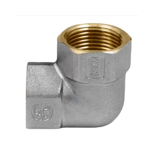 Угольник никель  1/2"(15мм) внутр-внутр ГОСТ Aquasfera 9001-01