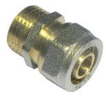 Муфта для металлопластиковой трубы 26 ц х  1/2"(15) нар