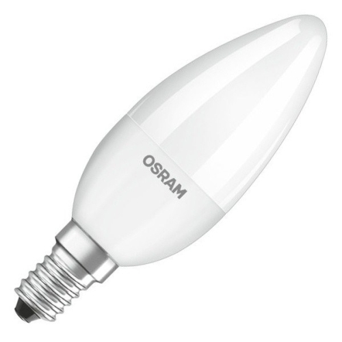 Лампа светодиодная свеча Е14 10 Вт 220В 4000К холодная, матовая OSRAM LV 187