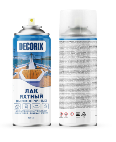 Лак аэрозольный Матовый алкидный Яхтный DECORIX 520 мл 0134-31 DX