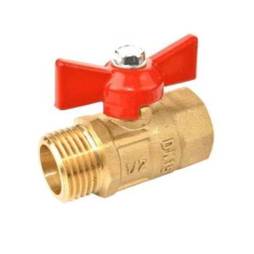 Кран шаровой латунь AQUAMASTER 1/2" (15мм) внутр-наруж бабочка