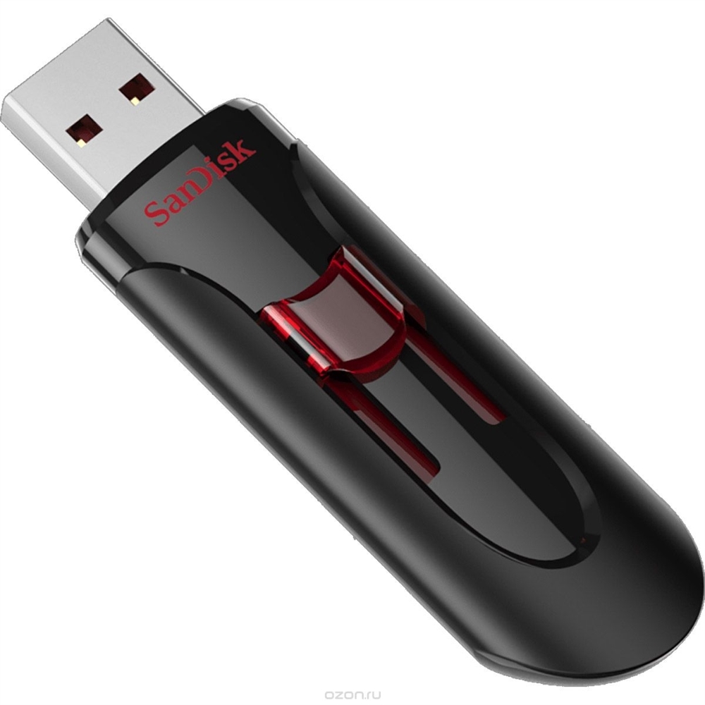 Флешка USB 2.0  64 Gb SanDisk Cruzer Gliede черный