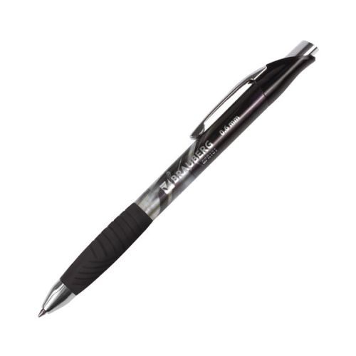 Ручка гелевая чёрная 0,4mm автомат BRAUBERG "Jet Gel" 142691