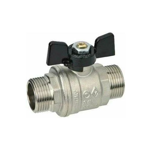 Кран шаровой BUGATTI   1/2" (15мм) наружная-наружная бабочка Oregon 327