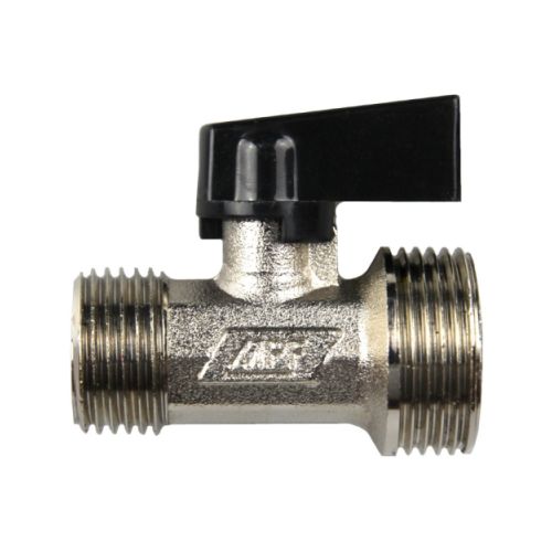 Кран MINI шаровой прямой 1/2"(15 мм) х 3/4"(20 мм) нар-нар MasterProf