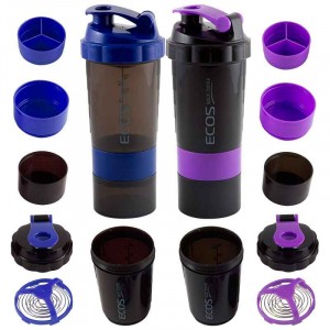 Шейкер с пружиной ECOS Twister HBS01, 750мл, микс Ecos 4740