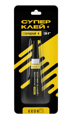 Клей super KRONbuild, 3 гр гель цианоакрилатный GSX03