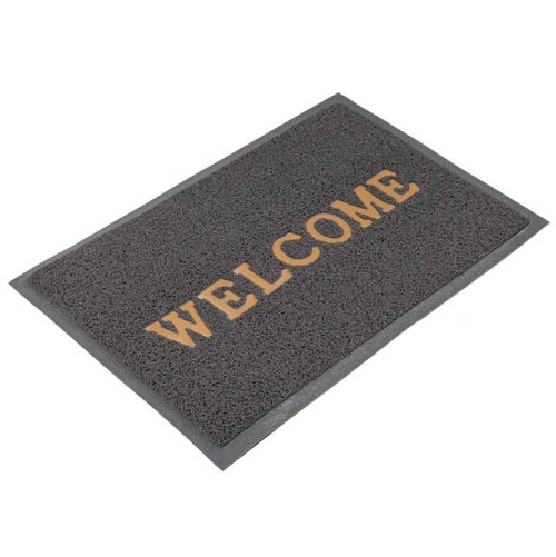 Коврик придверный пористый (WELCOME doormat) 50х80 см серый