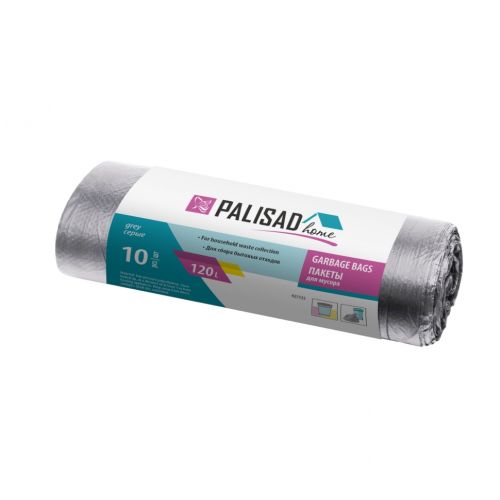 Мешок для мусора 120 л (10 шт) серые Home Palisad 927135