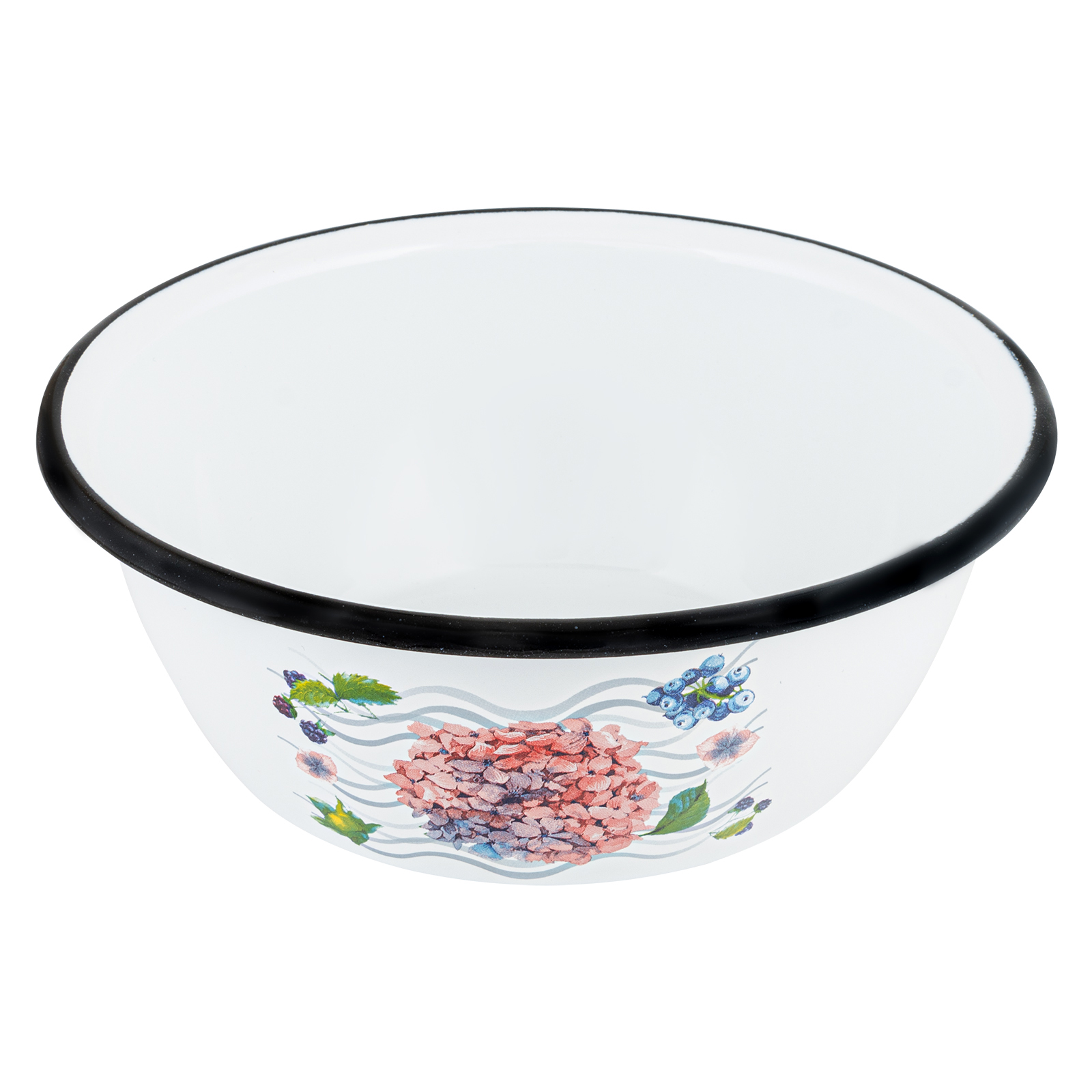 Миска эмаль 0,8л Hortensia, белоснежная