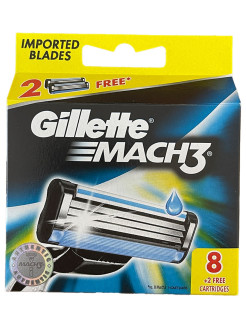 Кассеты сменные Gillette Mach3  8 шт картон 90941510