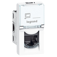 Mosaic Механизм розетки компьютерной RJ45, кат. 5e (300МГц) UTP, 1 модуля  Legrand (78650/76551)