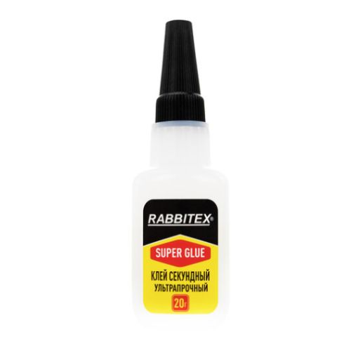 Клей super RABBITEX, 20 гр секундный  УЛЬТРАПРОЧНЫЙ 609803