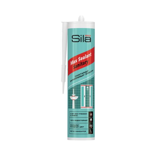 Герметик силиконовый SILA PRO Max Sealant Sanitary санитарный белый, 280 мл