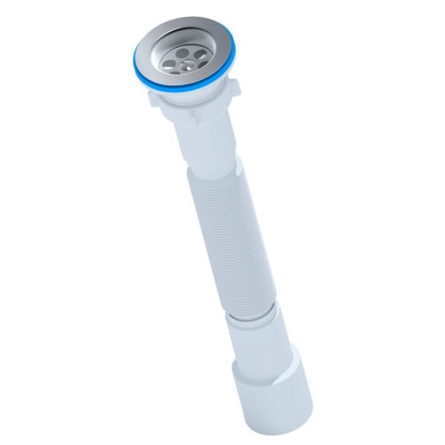 Сифон для мойки 1 1/2"х40 гофрированный, гофра 40*40/50, 396-806мм Ани G106