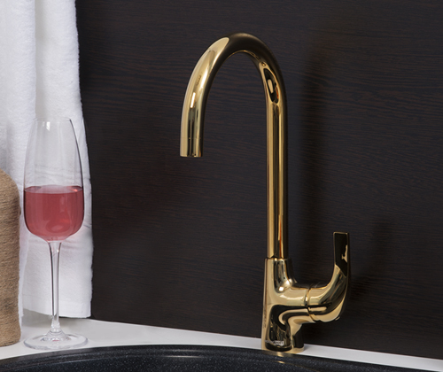 Смеситель для кухни Wasser Kraft Sauer 7107, золото глянец