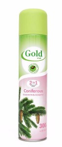 Освежитель воздуха GOLD WIND Green grass Coniferous (Хвойный) 300мл Сибиар