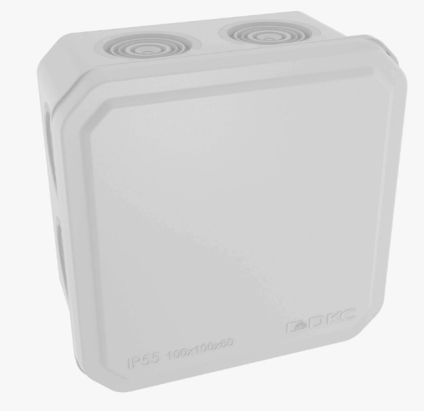 Коробка распред. ОУ (100х100х55) 6 вводов IP55 ДКС 53800