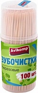 Зубочистки деревянные 100шт, березовые Eco Technology 89390 Avikomp