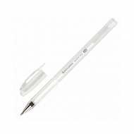 Ручка гелевая белая 0,5mm BRAUBERG "White Pastel" 143417