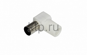 Штекер телевизионный прижимной угловой (мама)