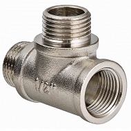 Тройник никель  3/4"(20мм) нар.-нар.-вн.